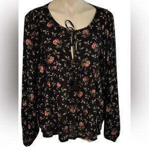 Denim & Supply relaxed woman’s floral print blouse, size Lg.